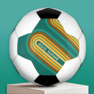 Retro Line Arch met Aardse Kleuren - Aangepaste Na Voetbal
