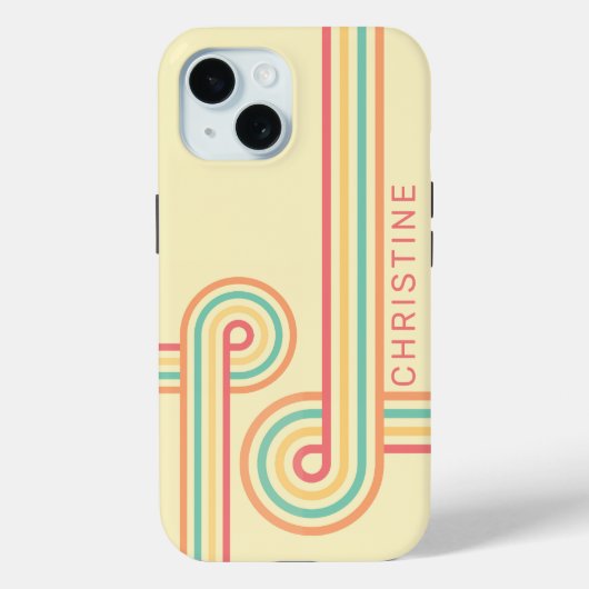 Retro Line Art Groovy Case-Mate iPhone Case (Achterkant)