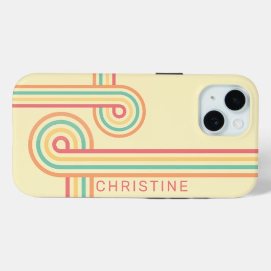 Retro Line Art Groovy Case-Mate iPhone Case (Achterkant (horizontaal))