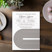 Retro Line Art Vrijgezellenfeest Party Champagne C Kaart