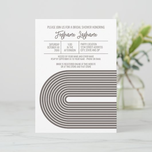 Retro Line Art Vrijgezellenfeest Party Champagne C Kaart (Staand voorkant)