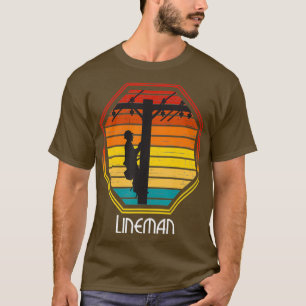  Retro Lineman Shirt Line Worker