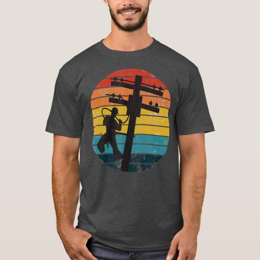  Retro Lineman Shirt Line Worker (Voorkant)