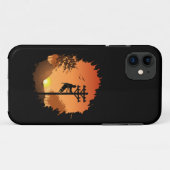 Retro Lineman Zonsondergang Vader Elektrische Kabe Case-Mate iPhone Case (Achterkant (horizontaal))