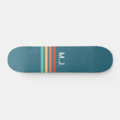Retro Lines '70s '80s en Monogram Skateboard (Horizontaal)