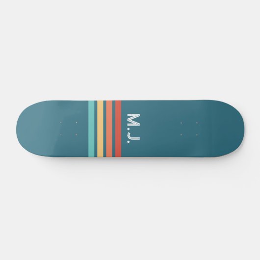 Retro Lines '70s '80s en Monogram Skateboard (Horizontaal)