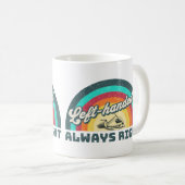 Retro linkshandig, altijd rechts koffiemok (Voorkant rechts)