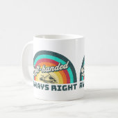 Retro linkshandig, altijd rechts koffiemok (Voorkant links)