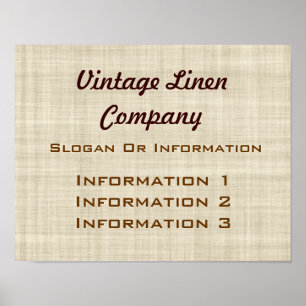 Retro linnen grote poster bord