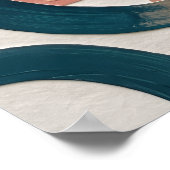 Retro Lint Abstract Patroon Poster (Hoek)