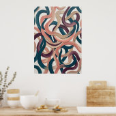 Retro Lint Abstract Patroon Poster (Keuken)