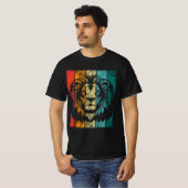 Retro Lion Face T-shirt (Voorkant volledig)