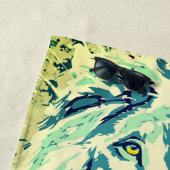 Retro Lion Head -  Lion Face Beach Towel Strandlaken (In situ)