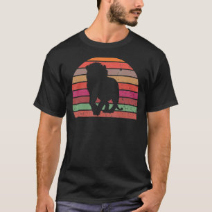 Retro Lion  Leeuw Silhouet Safari Dier T-shirt