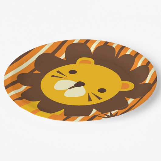 Retro Lion op Bord met strips (Gekanteld)