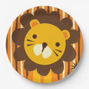Retro Lion op Bord met strips