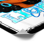 Retro Lions Girl Messy Bun Matching Srts Team Outf Poster (Hoek)