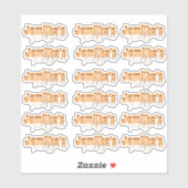 Retro Lipgloss Lip Imprint Logo Business Sticker (Vel)