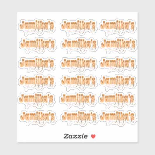 Retro Lipgloss Lip Imprint Logo Business Sticker (Vel)