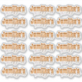 Retro Lipgloss Lip Imprint Logo Business Sticker (Voorkant)