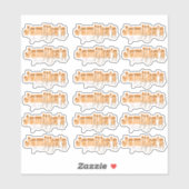 Retro Lipgloss Lip Imprint Logo Zakelijke Sticker (Vel)