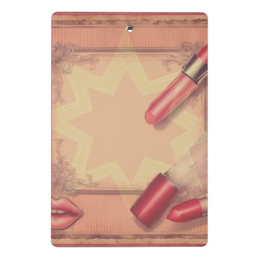 Retro-lippenstift Mini Klembord (Achterkant)