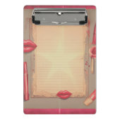 Retro-lippenstift Mini Klembord (Voorkant)