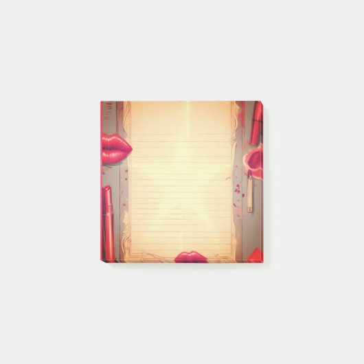 Retro-lippenstift Post-it® Notes (Voorkant)