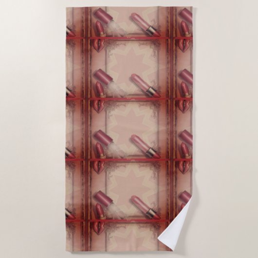 Retro-lippenstift Strandlaken (Voorkant)