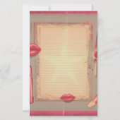 Retro lipstick briefpapier (Achterkant)