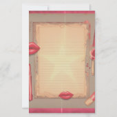 Retro lipstick briefpapier (Voorkant)