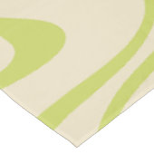 Retro Liquid Swirl Abstract Licht Limoen Beige Tafelkleed (Gekanteld)