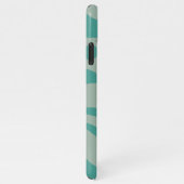 Retro Liquid Swirl Abstract Patroon Gedempt Blauwg iPhone Hoesje (Rechterkant)