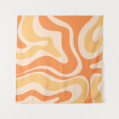 Retro Liquid Swirl Abstract Patroon in zacht Sinaa Wandkleed (Voorkant)