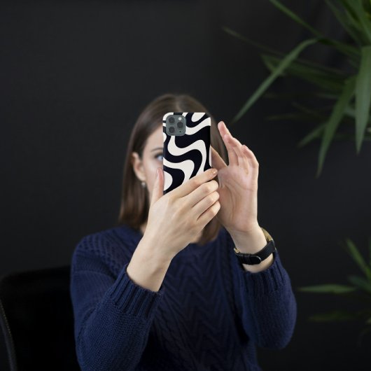 Retro Liquid Swirl Abstract Patroon Telefoon Case