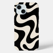 Retro Liquid Swirl Abstract Patroon Telefoon Case (Achterkant)