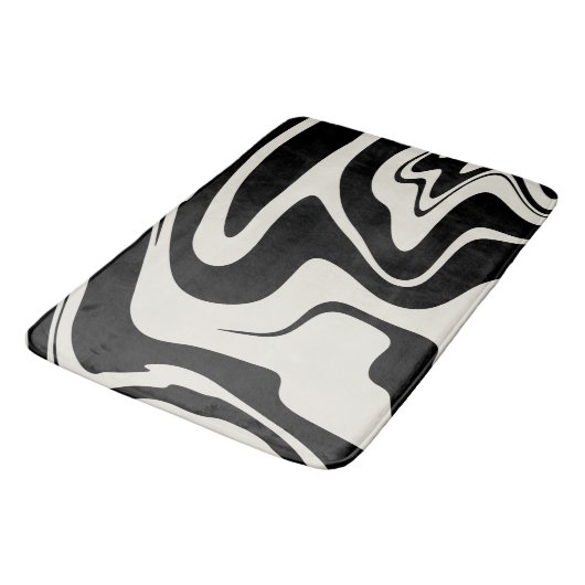 Retro Liquid Swirl Glam #2 #retro #decor #art Badmat (Gekanteld)
