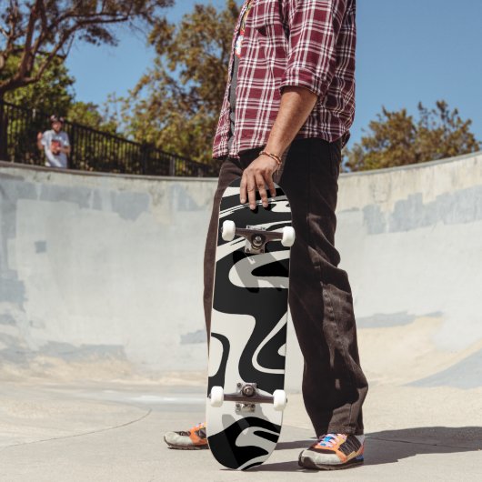 Retro Liquid Swirl Glam #2 #retro #decor #art Persoonlijk Skateboard (Buiten 2)