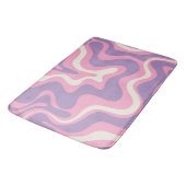 Retro Liquid Swirl Groovy Abstract Paars Roze Badmat (Gekanteld)