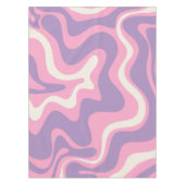 Retro Liquid Swirl Groovy Abstract Paars Roze Tafelkleed (Voorkant)