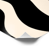 Retro Liquid Swirl Modern Abstract Pattern Black Perfect Poster (Hoek)