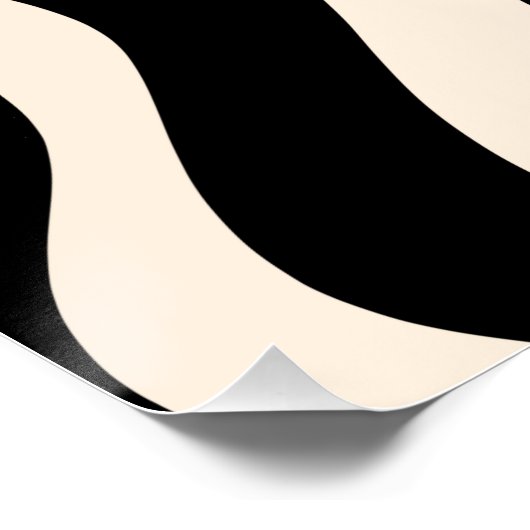 Retro Liquid Swirl Modern Abstract Pattern Black Perfect Poster (Hoek)