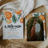 Retro Little Cutie Foto Baby shower Uitnodiging