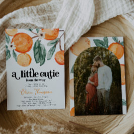 Retro Little Cutie Foto Baby shower Uitnodiging