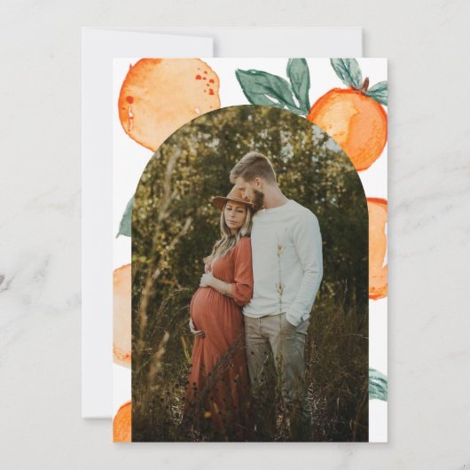 Retro Little Cutie Foto Baby shower Uitnodiging (Achterkant)