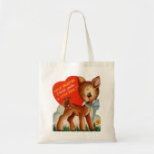 Retro  Little Deer Valentijn Tote Bag (Voorkant)