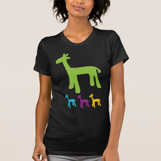 Retro Little Giraffes T-shirt (Voorkant)