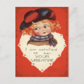  Retro Little Girl Valentijn Kaart (Voorkant)