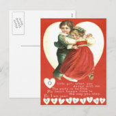  Retro Little Kinder Dancing Valentijn Kaart (Voorkant / Achterkant)