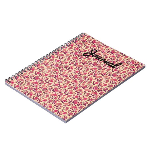  Retro Little Pink Flowers Journal Notitieboek (Linkerzijde)